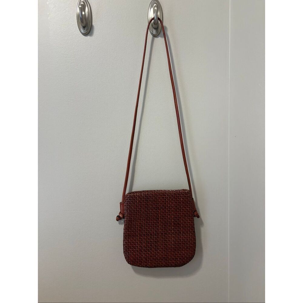 Americana By Sharif Brown Woven Crossbody Bag